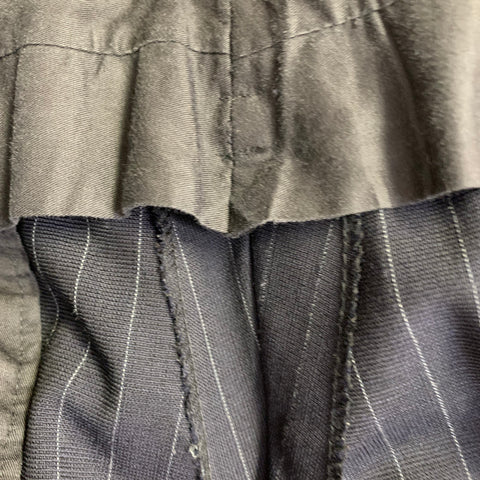 KITON Size 42 Regular Navy Grey Pinstripe Wool Notch Lapel Suit