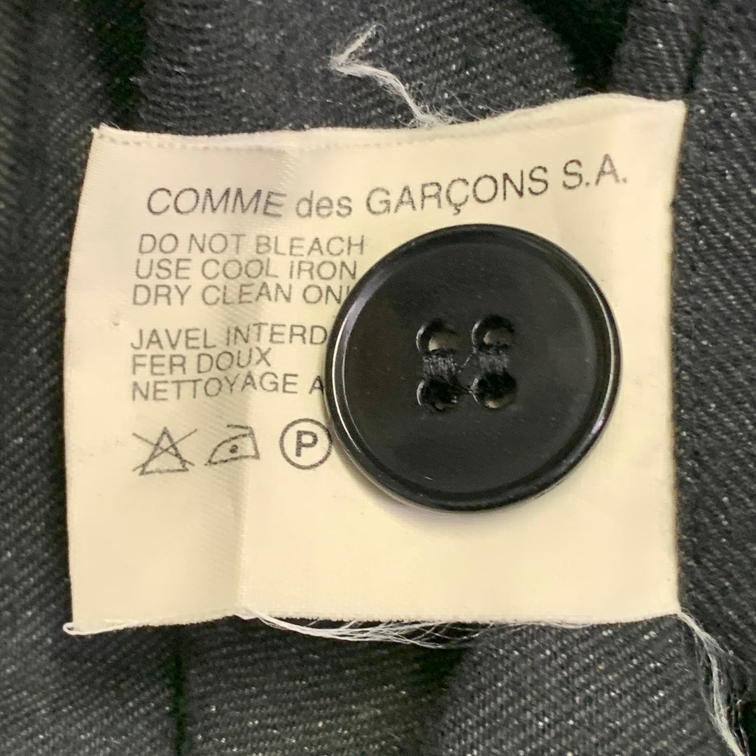 COMME des GARCONS SHIRT Size L Charcoal Grey Cotton Blend Twill Notch Lapel Jacket