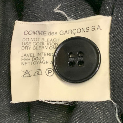 COMME des GARCONS SHIRT Size L Charcoal Grey Cotton Blend Twill Notch Lapel Jacket