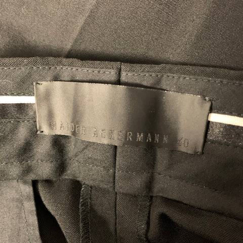 HAIDER ACKERMANN Size 31 Black Wool Polyamide Dress Pants