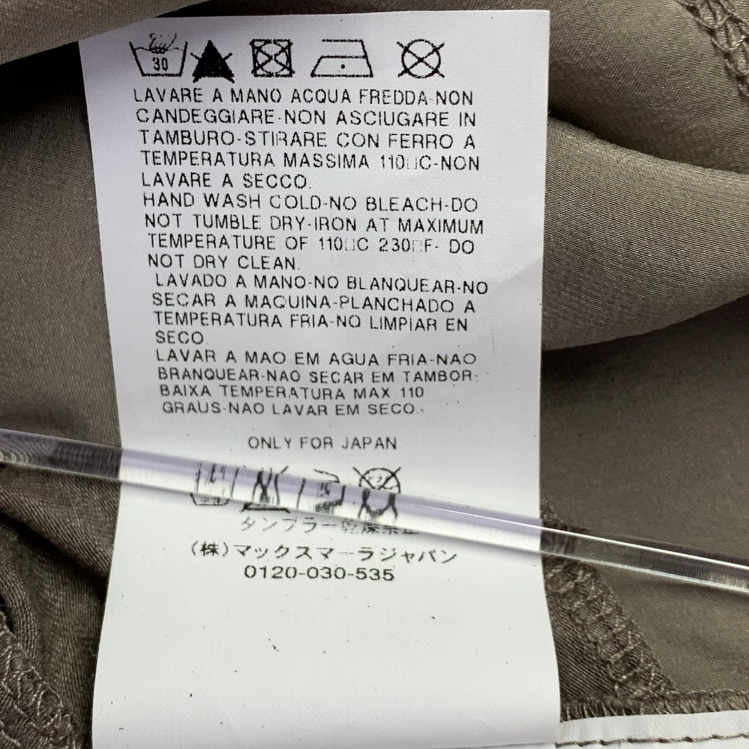 MAX MARA Size S Brown Cotton Blend Short Sleeve Casual Top