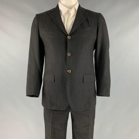 KITON for WILES BASHFORD Size 40 Grey Cashmere Notch Lapel Suit