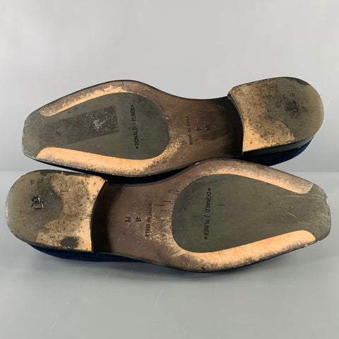 DONALD J PLINER Size 8 Navy Suede Slip On Loafers