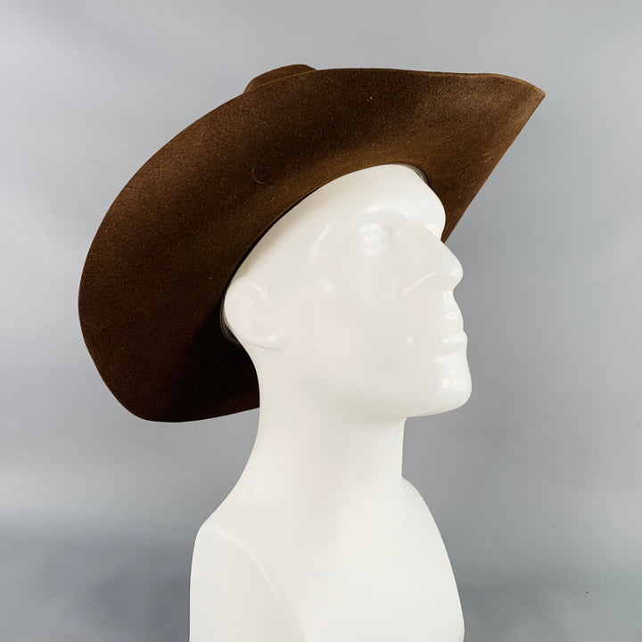 STETSON Size 7 1/4 Brown Felt Cowboy Hat