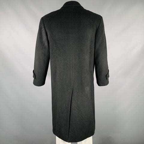 BILLY BLUE Size 48 Black Cashmere Single Breasted Coat