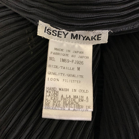 ISSEY MIYAKE Size M Black Polyester Crinkled Turtleneck Dress Top