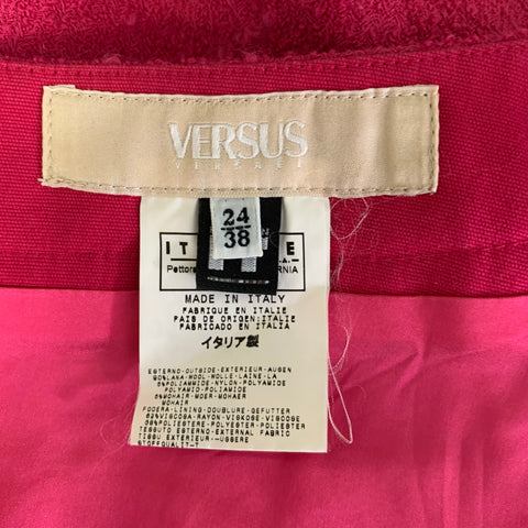 VERSUS by GIANNI VERSACE Size 2 Pink Wool Blend Mini Skirt