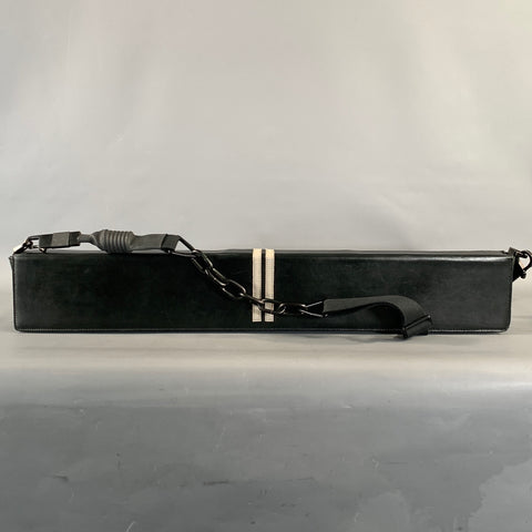 RICK OWENS Black Grey Leather Clutch Bags