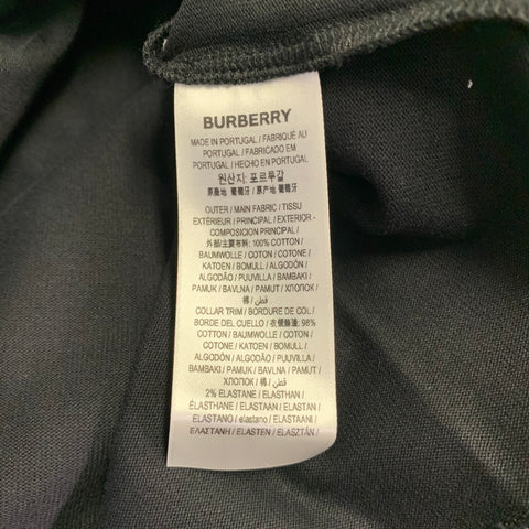 BURBERRY Size XXXS Black Crystal Embellishment Cotton Crew Neck T-shirt