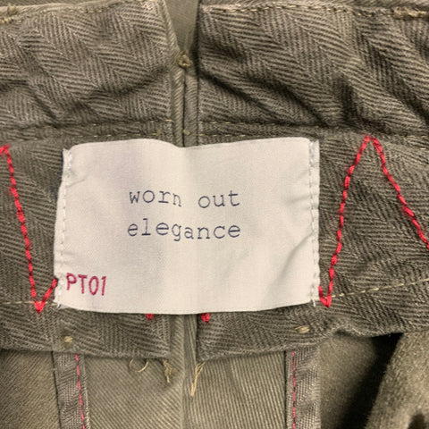 PT01 Size 33 Green Olive Cotton Elastane Chino Casual Pants