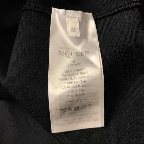 ALEXANDER MCQUEEN Size M Black Viscose Blend Floral Off-Shoulder Dress Top