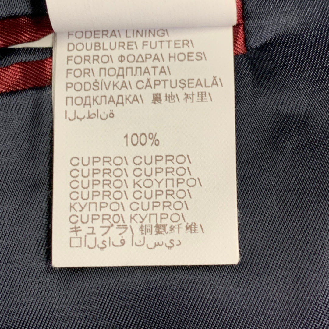 BRUNELLO CUCINELLI Size 44 Navy Blue Two Toned Virgin Wool Silk Tuxedo