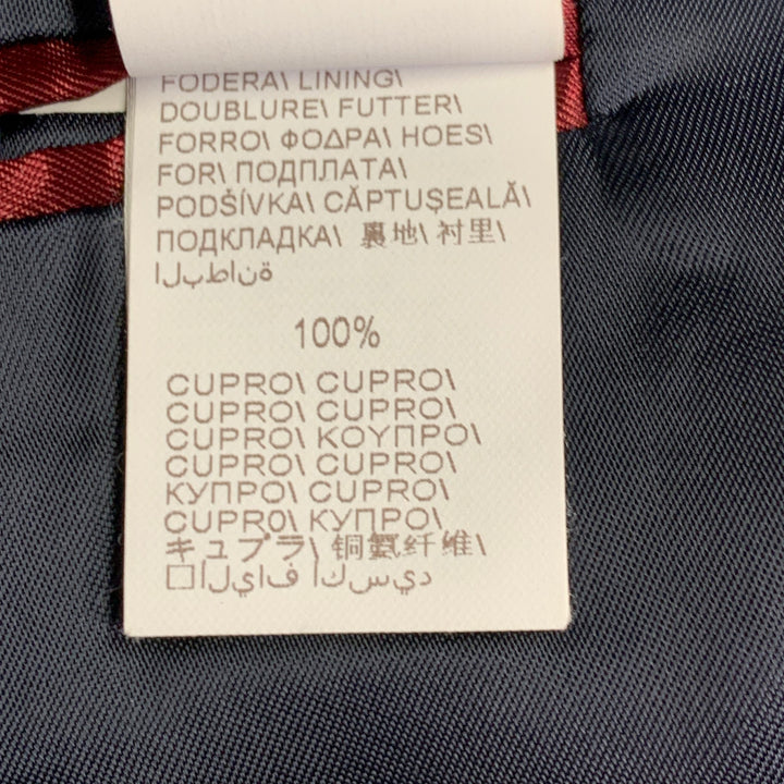 BRUNELLO CUCINELLI Size 44 Navy Blue Two Toned Virgin Wool Silk Tuxedo