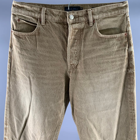ALEX MILL Size 30 Khaki Brown Wash Cotton Button Fly Jeans