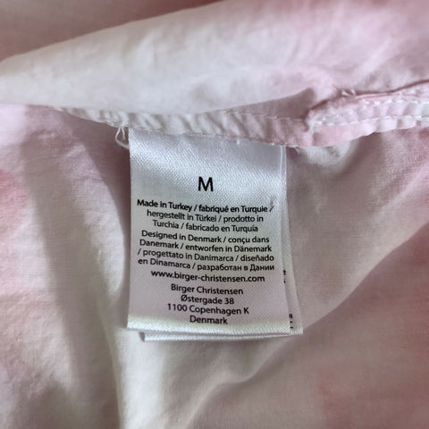 ROTATE Size M Pink White Cotton Print Button Up Shirt