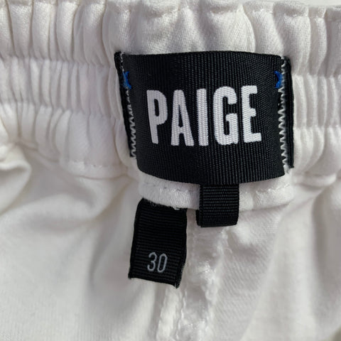 PAIGE Size 30 White Cotton Blend Sweatpants Casual Pants