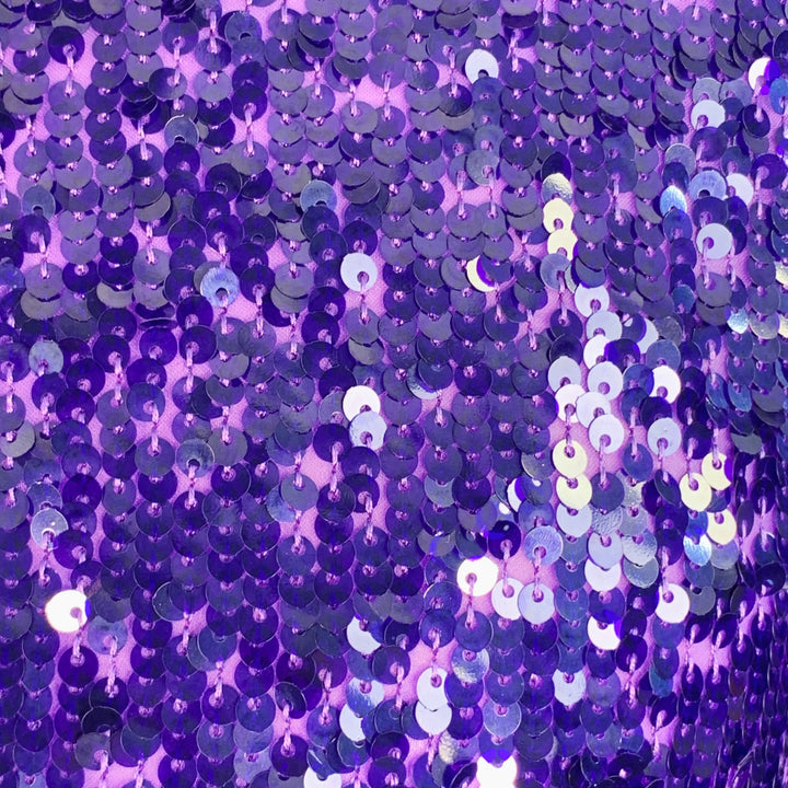 DRIES VAN NOTEN Size 38 Purple Sequined Viscose Hidden Buttons Long Sleeve Shirt