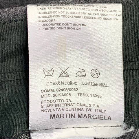 MAISON MARTIN MARGIELA Size 32 Grey Heather Wool Flat Front Dress Pants