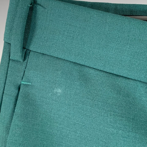 PRADA Size 30 Green Wool Mohair Button Fly Dress Pants