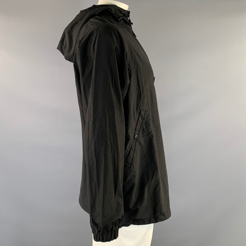 SNOW PEAK Size L Black Cotton & Nylon Anorak Pullover