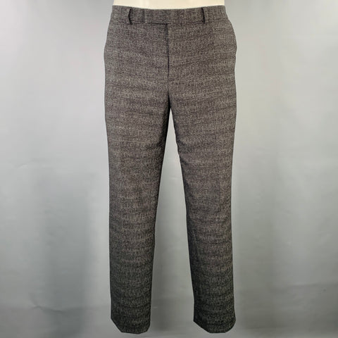 PAUL SMITH Size 36 Grey Charcoal Wool Flat Front Dress Pants