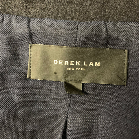 DEREK LAM Size 8 Navy Wool Button Up Coat