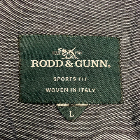 RODD & GUNN Chest Size L Navy Corduroy Cotton Sports Fit Single Breasted Sport Coat