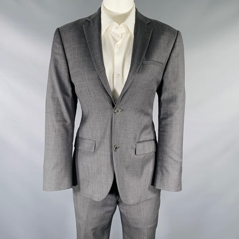 CALVIN KLEIN COLLECTION Size 34 Grey Wool Notch Lapel Suit