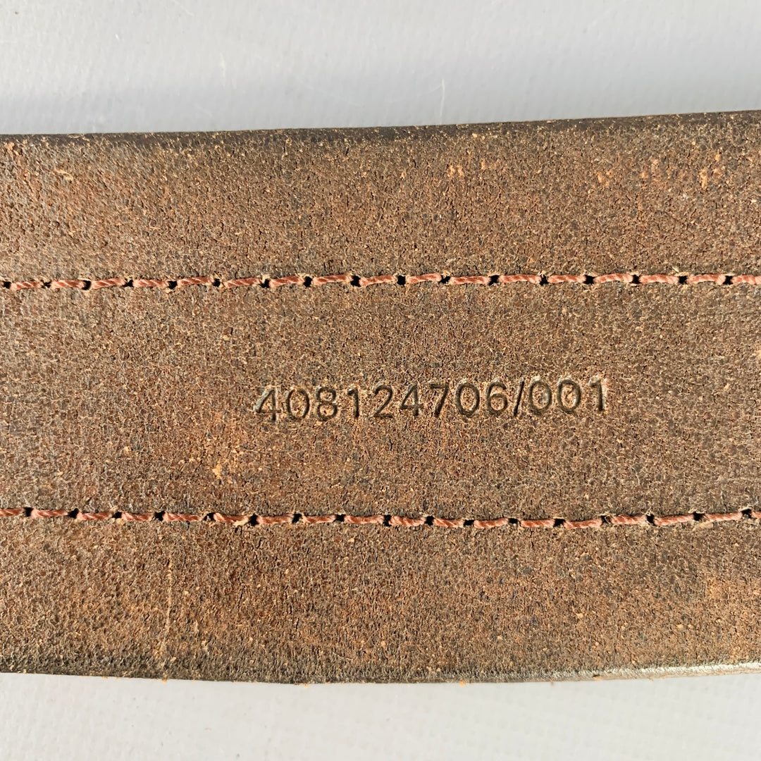 RALPH LAUREN Size S Brown Brass Leather Belt