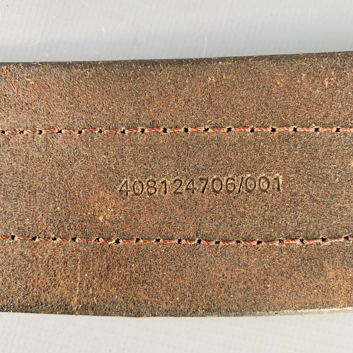 RALPH LAUREN Size S Brown Brass Leather Belt