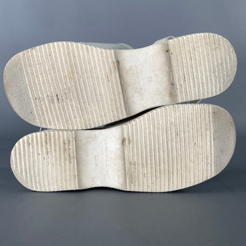 DRIES VAN NOTEN Size 8 White Leather Sandals