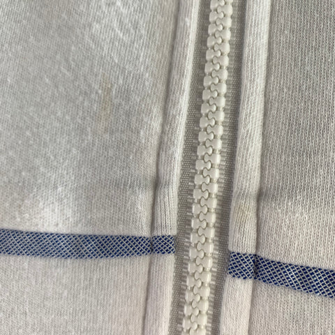 CHRISTIAN DIOR Size M White Light Blue Cotton Blend Short Sleeve Shirt