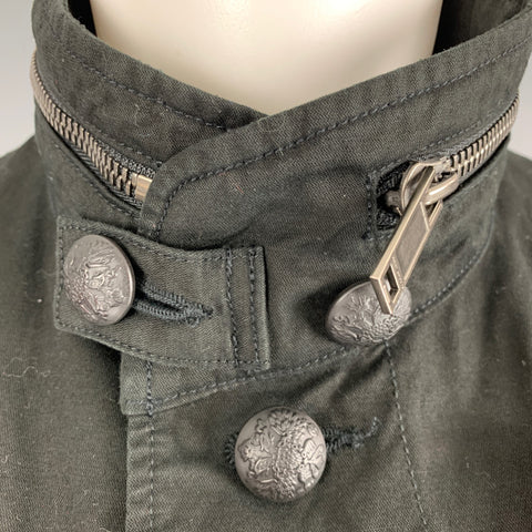 CHRISTIAN DADA Taille 38 Taille 38 Veste militaire en coton patch noir