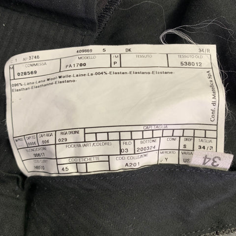 ARMANI COLLEZIONI Size 34 Grey Wool Blend Flat Front Dress Pants