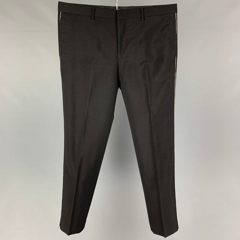 GIVENCHY Size 36 Black Wool Blend Zip Fly Dress Pants