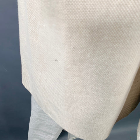 SUIT SUPPLY Size 46 Beige Stone Woven Linen Double Breasted Peak Lapel Coat