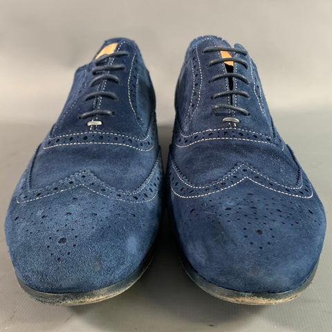 PAUL SMITH Size 6 Blue 568507 Suede Wingtip Lace Up Shoes