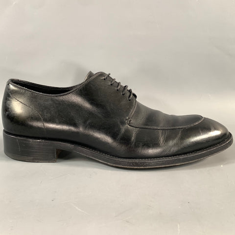 TOM FORD Size 11 Black Leather Lace Up Shoes