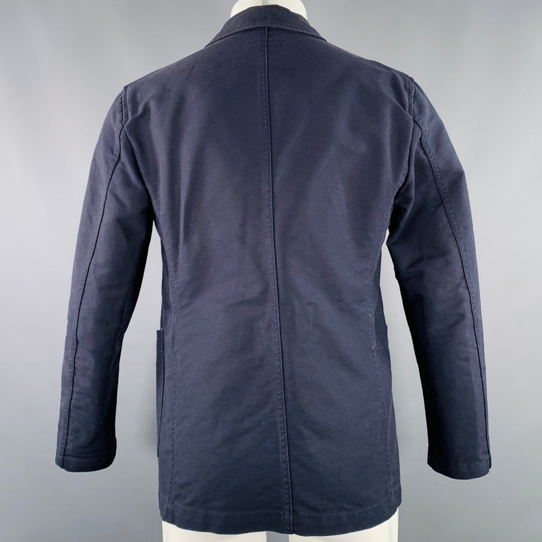 ENGINEERED GARMENTS Size S Navy Cotton Peak Lapel Jacket