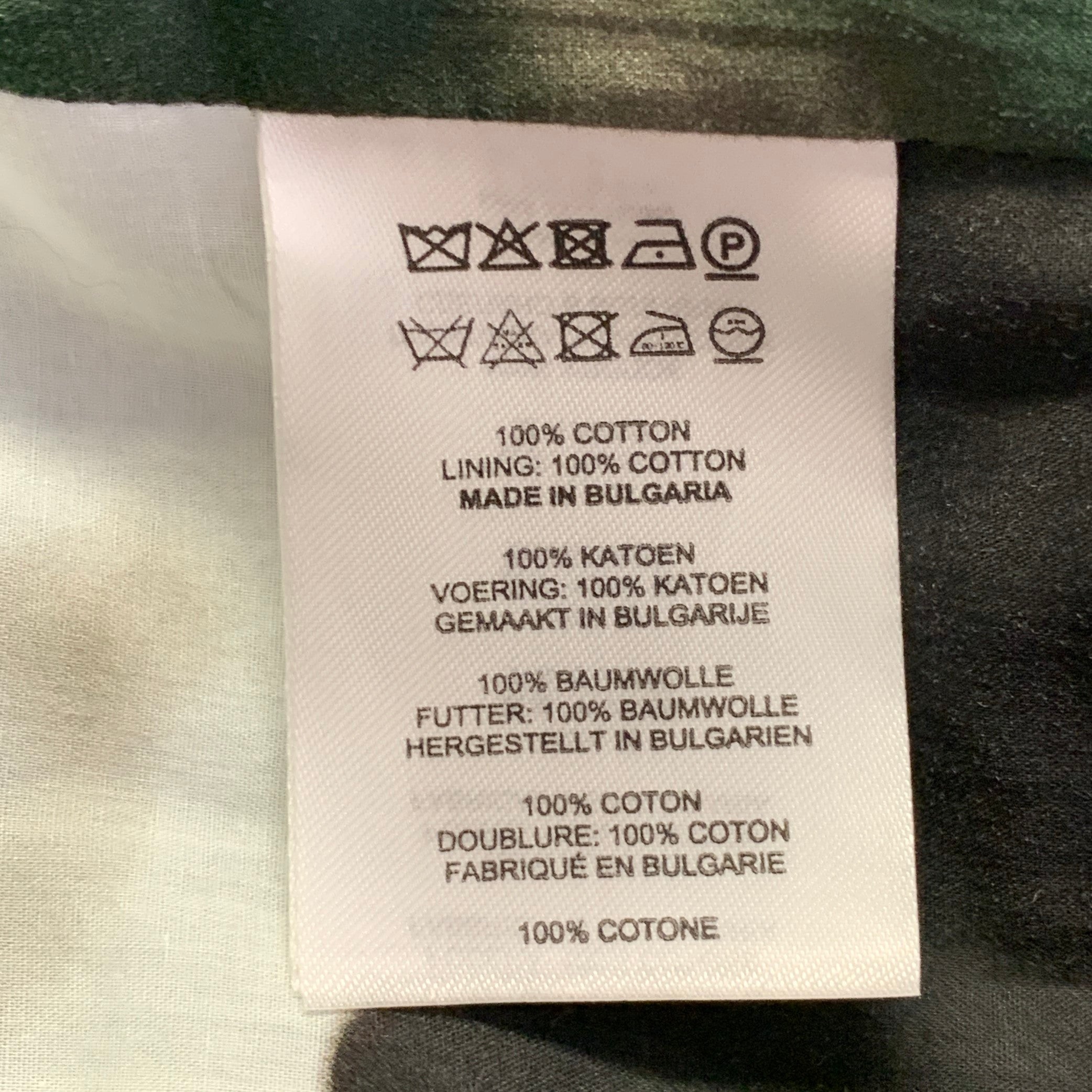 DRIES VAN NOTEN x LEN LYE Size M Green Black Cotton Abstract