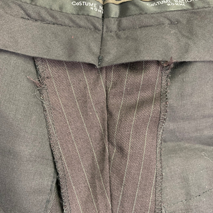 CoSTUME NATIONAL Size 38 Brown Grey Pinstripe Wool Single Button Suit