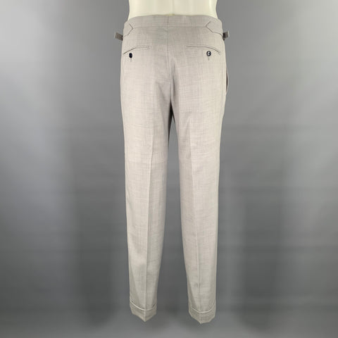 ATELIER MUNRO Size 32  Light Grey Wool Slim Fit Dress Pants