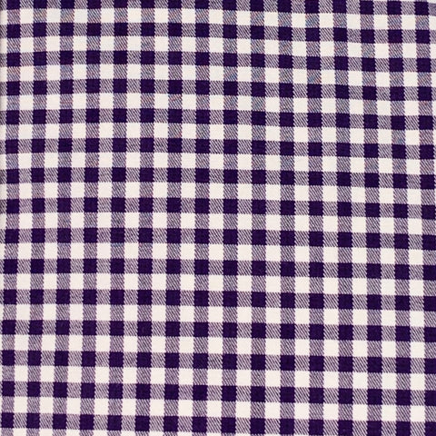 BRUNELLO CUCINELLI Size S Purple White Gingham Cotton Basic Fit Long Sleeve Shirt