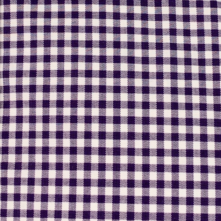 BRUNELLO CUCINELLI Size S Purple White Gingham Cotton Basic Fit Long Sleeve Shirt