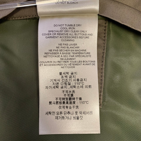 BURBERRY Size S Green Solid Wool Reversible Coat