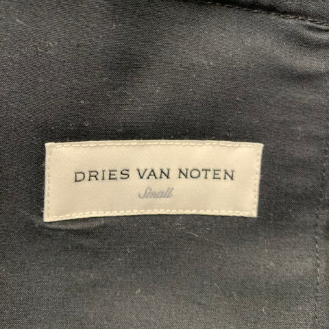 DRIES VAN NOTEN Size S Navy Multi Color Sequined Cotton Jacket