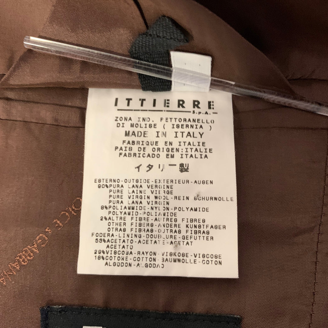 D&G by DOLCE & GABBANA Size 36 Brown Wool Nylon Notch Lapel Sport Coat