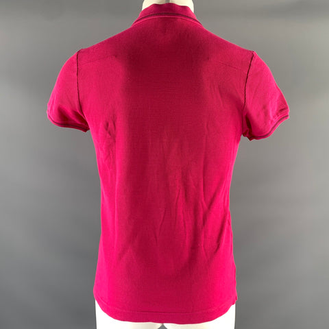 DIOR Size S Pink Black Pique Cap Sleeves Polo