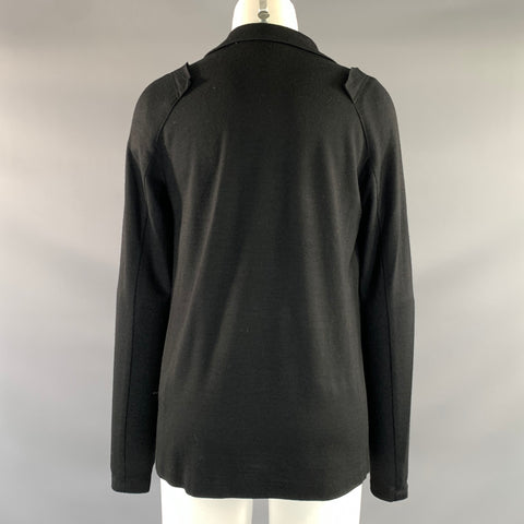 YOHJI YAMAMOTO Size S Black Wool Button Up Jacket  Blazer