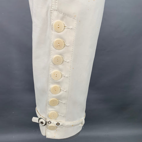 JEAN PAUL GAULTIER Size 4 Cream Cotton Cargo Casual Pants